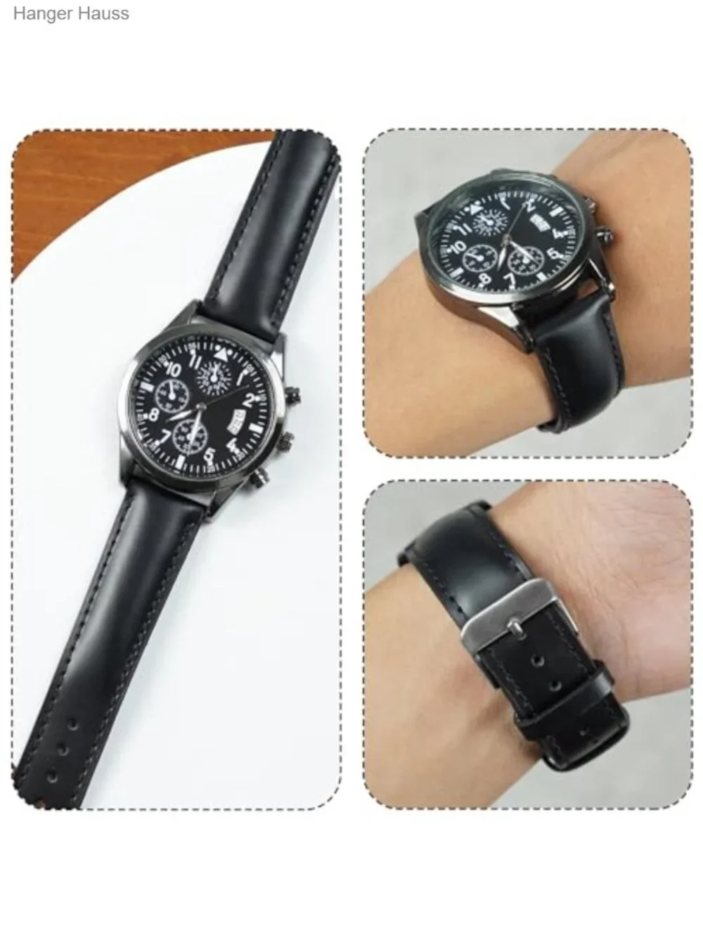 Vintage Cowhide Leather Watch Band Replacement Quick Release 18mm